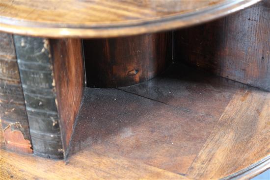 A George III mahogany revolving bookcase, circa 1820, H.4ft Diam.2ft 11in.